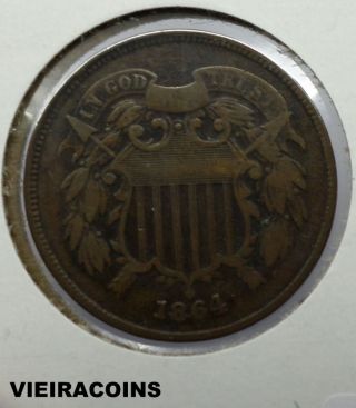 1864 Two Cent - - First Year - - 3502 photo
