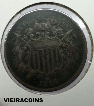 1864 Two Cent - - First Year - - 3503 photo