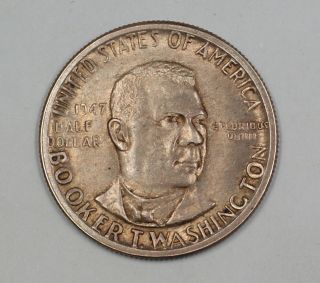 1947 - D Booker T.  Washington Silver Half Dollar Coin Very Scarce photo