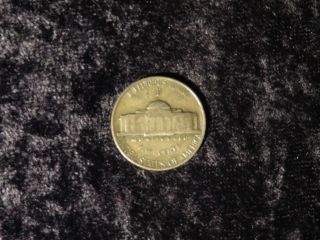 Silver 1943 - P Jefferson War Nickel Wwii Antique 5 Cents Coin - Flip photo