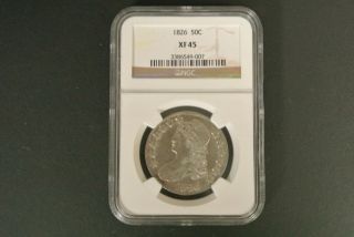 1826 Capped Bust Half Dollar Ngc Graded Xf - 45.  Coin photo