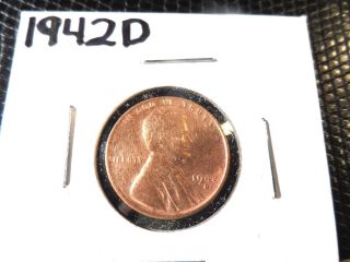 A Circulated 1942d Lincoln Wheat Penny,  At Least Vg+ In Grade photo