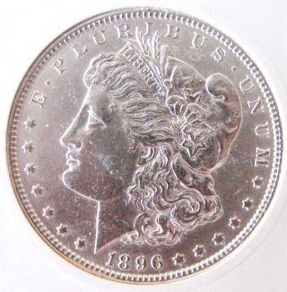 1896 Morgan Silver Dollar - Brilliant Uncirculated - Morgan Dollar photo