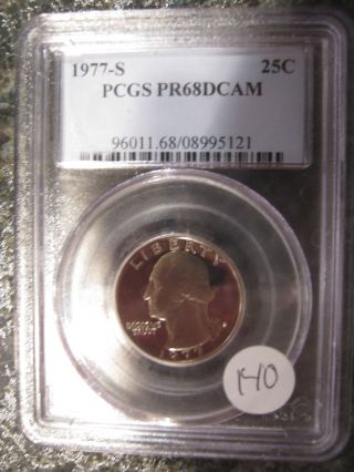 1977 S Washington Quarter Pcgs Pr68dcam Graded Coin See Photos I153dnd photo