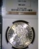 1887 - S Morgan Silver Dollar - Ngc Ms 63+ Dollars photo 2