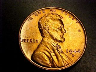 1944 D Lincoln Head Penny Cent Ms Bu Unc +++++ Buy It Now photo