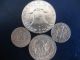 1957 Franklin P 90% Silver Half Dollar+a 1964p Quater,  And 2 Roosevelt Dimes Half Dollars photo 1
