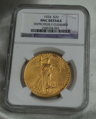 Ngc St.  Gaudens $20 1924 Ms Gold Coin photo