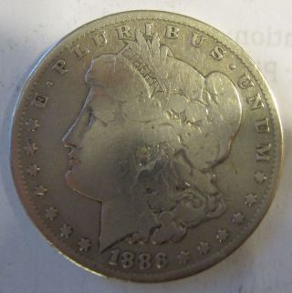 1886 - S $1 Morgan Silver Dollar Scarce Date/nice Coin photo
