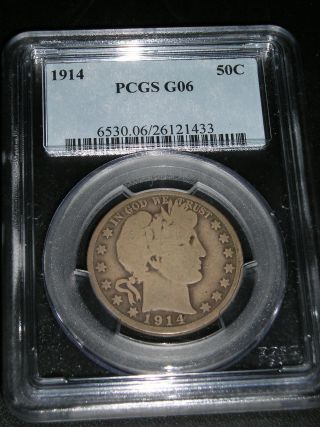 1914 - P Barber Half Dollar,  Pcgs G06,  Low Mintage Of 124,  230 photo