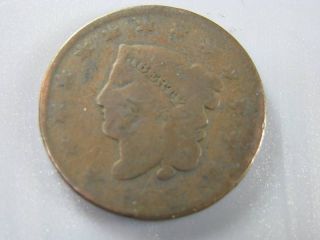 1833 Matron Head Modified Large Cent U.  S.  Coin Ag photo