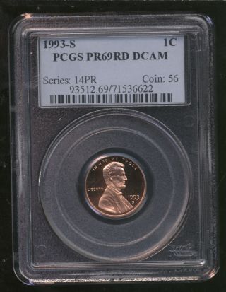 1993 - S Pcgs Pr 69 Red Deep Cameo Lincoln Memorial Cent photo