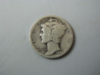 1929 Mercury Dime United States Coin G - Ag photo