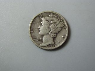 1943 Mercury Dime United States Coin G photo