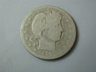 1916 - D Barber Head Quarter United States Coin Ag photo