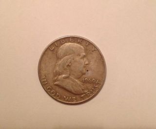 1960 D Franklin Half Dollar,  90% Silver,  50 Cents photo