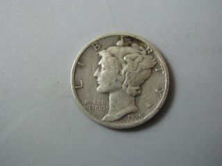 1939 Mercury Dime United States Coin Vg photo