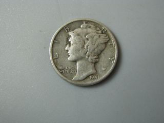 1941 Mercury Dime United States Coin F photo