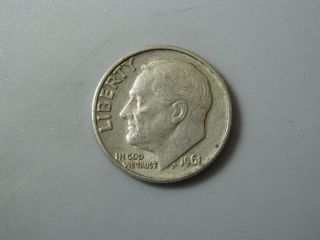 1961 - D Roosevelt Dime United States Coin Vg Nc03 photo