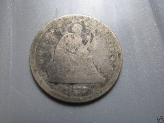 1877 Liberty Seated Quarter Dollar U.  S.  Coin Ag photo