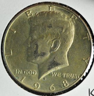 1968 - D Silver Kennedy Half Dollar - Tonning Bu photo