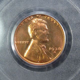 1938 - S Lincoln Cent Pcgs Certified Ms - 66 Red 14087206 A photo