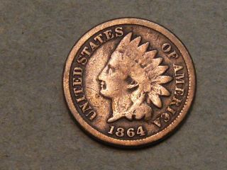 1864 Cn Indian Head Cent 6399a photo