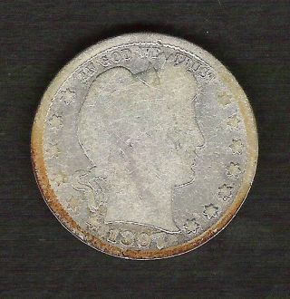 1897 - S__liberty Head Barber Quarter__very Rare Ag Coin photo