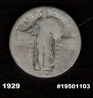 1929___liberty Standing Quarter___90% Silver__ 19501103 photo