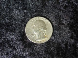 1965 Washington Quarter Dollar Vintage 25 Cents Coin - Flip photo