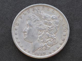 1889 - P Morgan Silver Dollar U.  S.  Coin A5801 photo