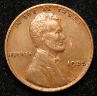 1935 Lincoln Wheat Cent Penny Extra Fine (b02) photo