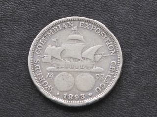 1893 Columbian Commemorative Silver Half Dollar A6762 photo