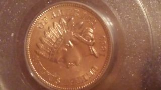 Indian Head Cent 1860 Pcgs Ms 63 Older Slab Great Coin photo