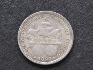 1893 Columbian Commemorative Silver Half Dollar A6763 photo