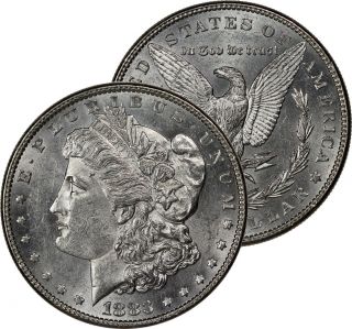 1883 Morgan Dollar Silver Coin Ms Choice Bu Unc Pl photo