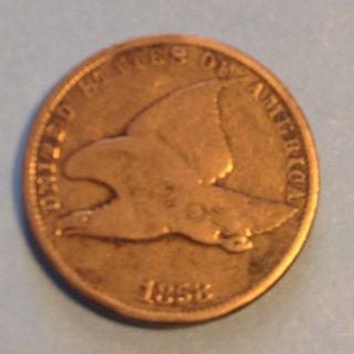 1858 Sl Flying Eagle Cent photo