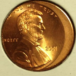 2001 Lincoln Cent Off Center Error Uncirculated photo