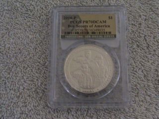 2010 P Pcgs Pr70 Boy Scouts Of America Rare Gold Label Low Mintage photo