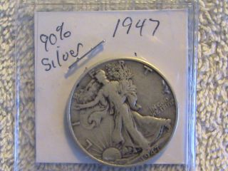 1947 P 90% Silver Liberty Half Dollar Last Year photo