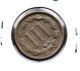 1867 Three Cent Nickel Error Struck By 45 Degree Rotated Die.  Die Rotation Coins: US photo 1