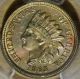 1863 Indian Head Cent Pcgs Ms 64.  Rainbow Toned Copper Nickel Penny Small Cents photo 1