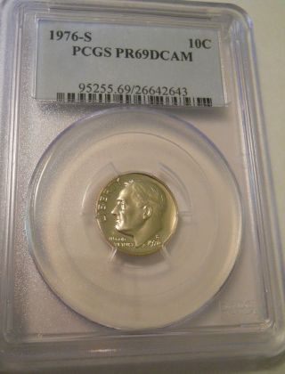 1976 - S Roosevelt Dime Pr69dcam Pcgs Proof Certified Id:19a photo