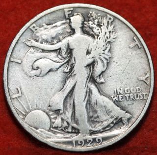 1929 - S Silver Walking Liberty Half photo