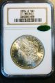 1884 O Morgan Silver Dollar Ngc Ms64 Cac Certified Monster Rainbow Toning Dollars photo 2