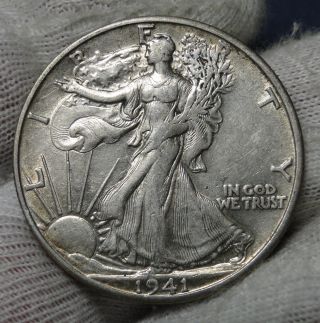 1941s Walking Liberty Half Dollar Coin.  (692) photo
