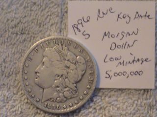1896 S 90% Silver Morgan Dollar Rare Key Date Low Mintage photo