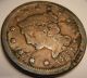 1851 Braided Hair Large Cent - Copper Cent - Km 67 - Fine - Usa Ship - F Large Cents photo 2