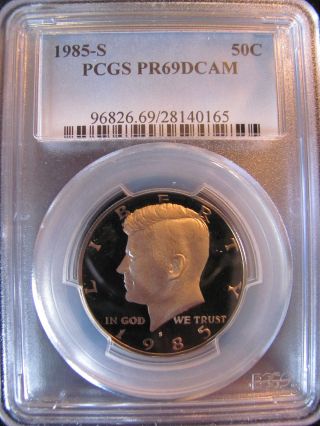 1985 - S Pcgs Kennedy Half Dollar Pr69dcam Awesome Coin. photo