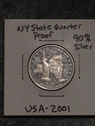 2001 - S 25c York Silver (proof) 50 States Quarter photo
